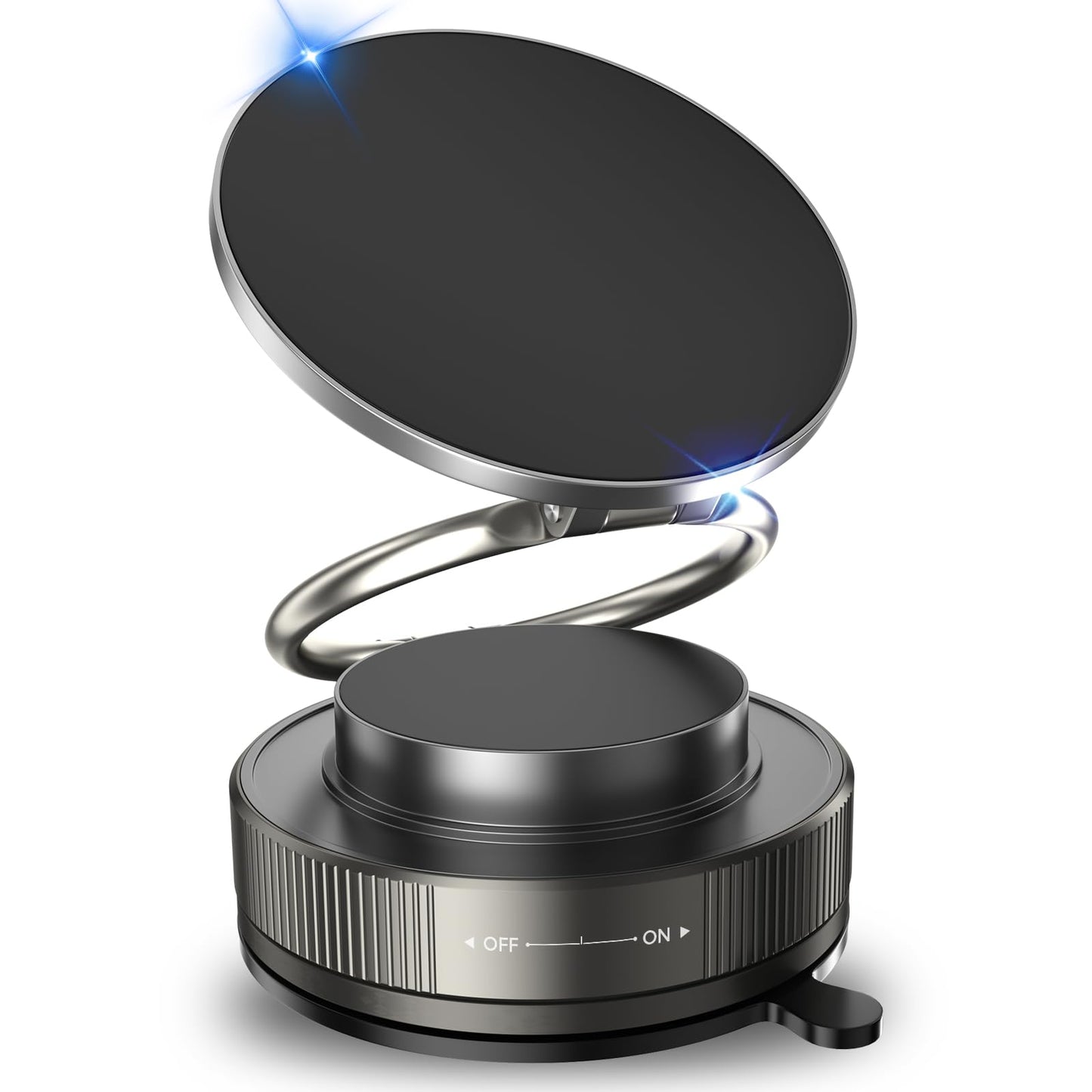 Vacuum Magnetic Phone Holder for Car,2800gf Strong Magnetic Phone Mount,360° Adjustable & Reinforced Suction Cup for Dashboard/Mirror,Car Phone…