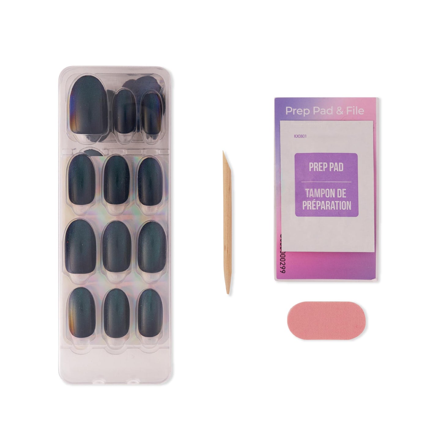 KISS Impress Color FX No Glue Mani 30 Pcs Press on Nails, Medium False Nails, Metallic Chrome & Cat Eye, Peel & Press, Hassle-Free Removal, Includes Beauty & Personal Care KISS