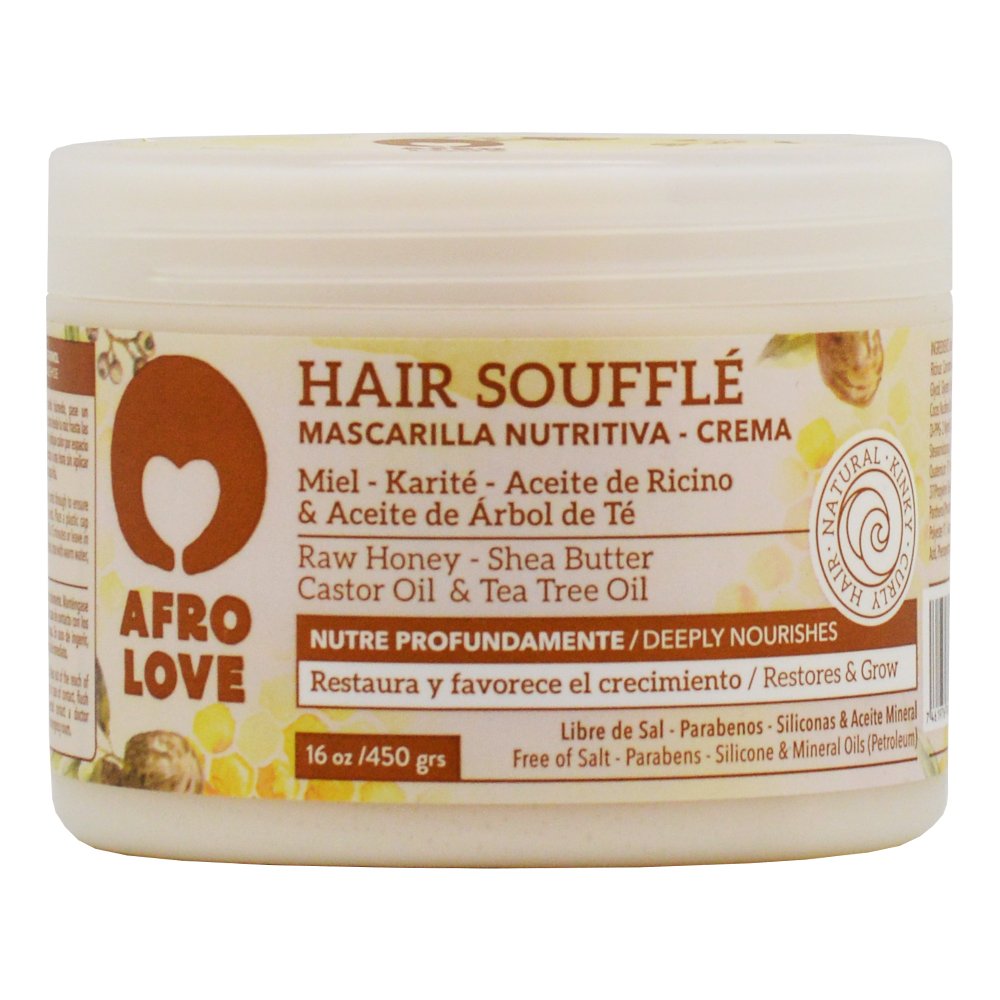 Afro Love Hair Care Set - Shampoo (16oz), Conditioner (16oz), and Hair Soufflé (16oz) - Moisturizing & Nourishing for Curly, Kinky & Coily Hair