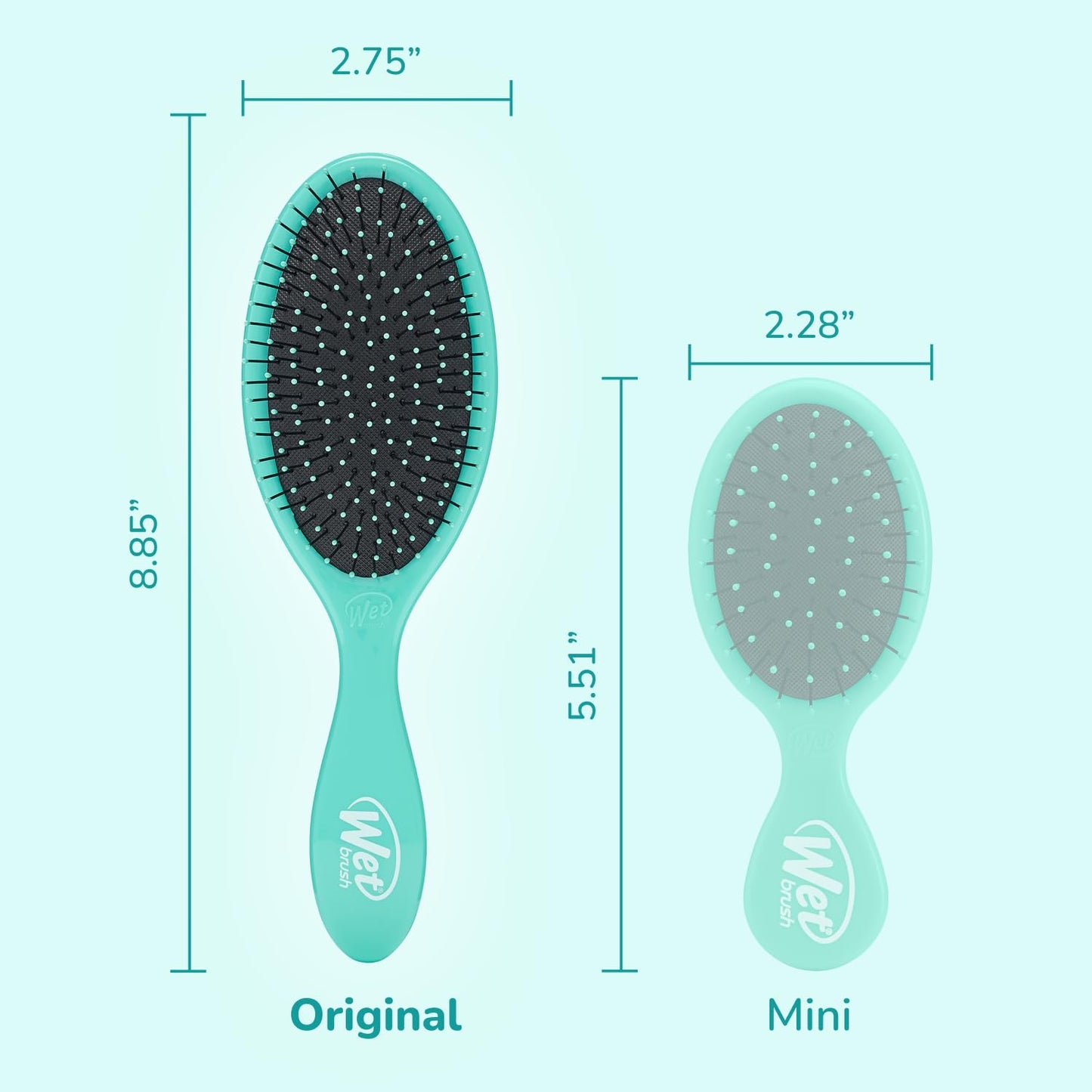 Wet Brush Original Detangler Hair Brush, Amazon Exclusive Aqua- Ultra-Soft IntelliFlex Bristles-Detangling Hairbrush Glides Through Tangles For All