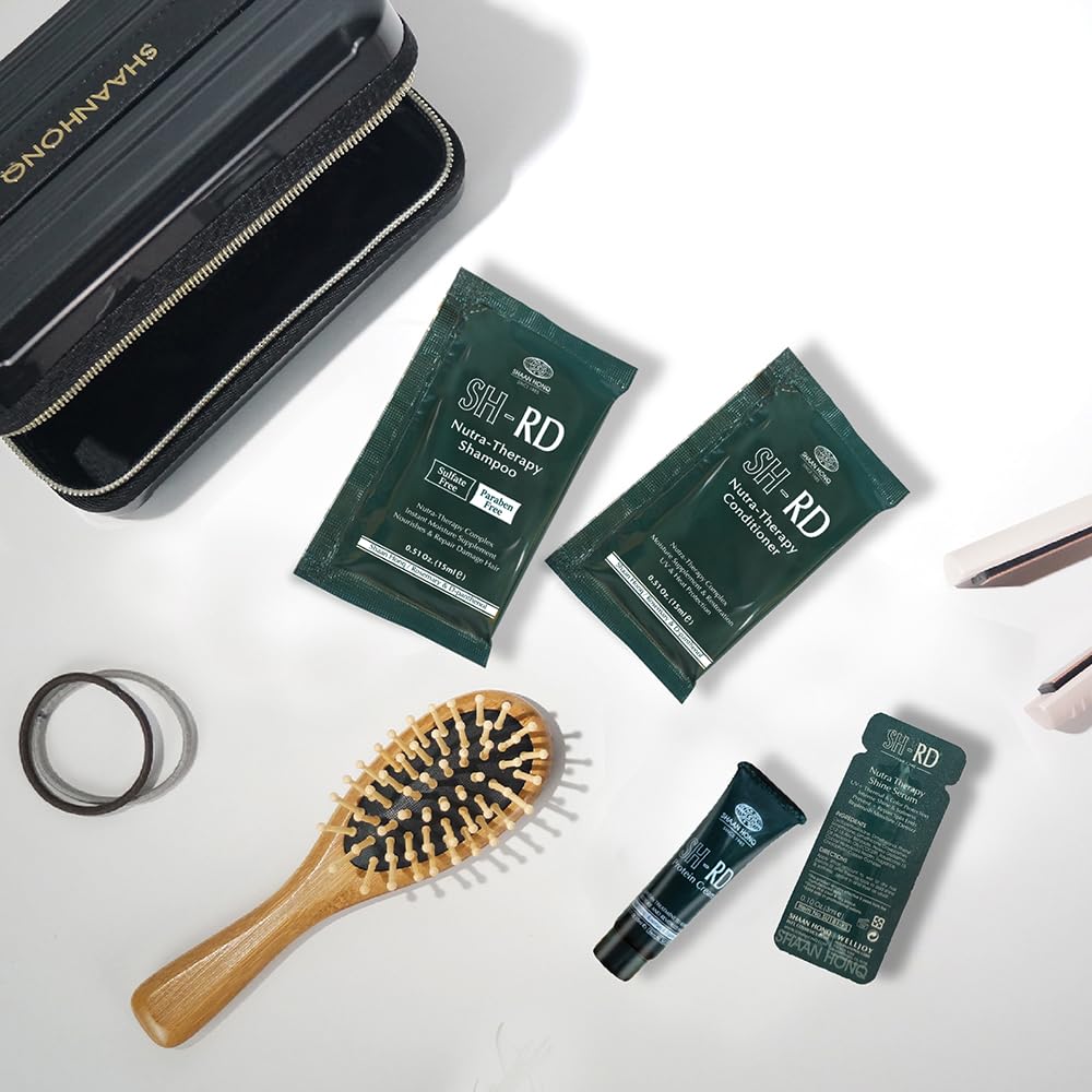 SH-RD Gentle Nourish Kit for Travel & Trial | Sulfate-Free Shampoo, Conditioner, Protein Cream, Shine Serum | Daily Hair Care Routine Set in Hotel Beauty & Personal Care SH-RD