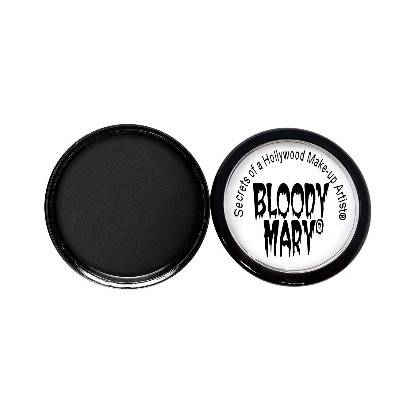 Bloody Mary Solid Black Eyeshadow Eye Makeup - Intense Black by Bobbie Weiner for Theater Costume Halloween & Everyday Drama - Professional Qualityโฆ