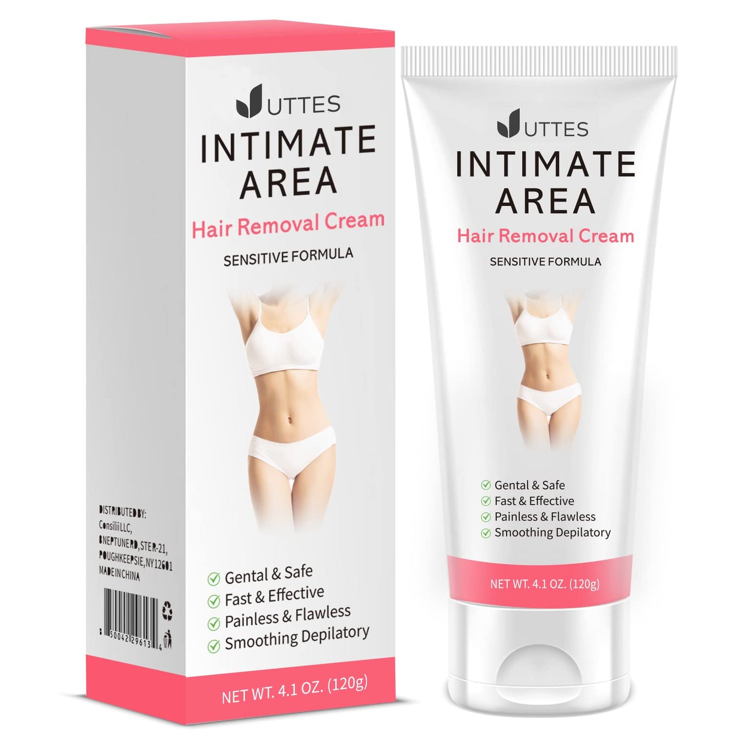 Intimate/Private Hair Removal Cream for Women, for Unwanted Hair in Underarms, Private Parts, Pubic & Bikini Area, Painless Flawless Depilatory Cream