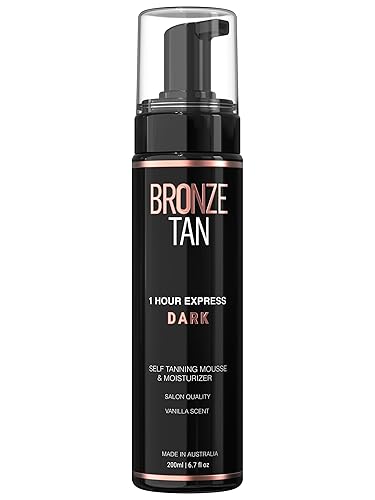 Bronze Tan Self Tanner Mousse Dark Self Tan Foam | Sunless Tanner for all Skin Tones | Salon Quality Fake Tan Vanilla Scented Best Sellers (200 ml