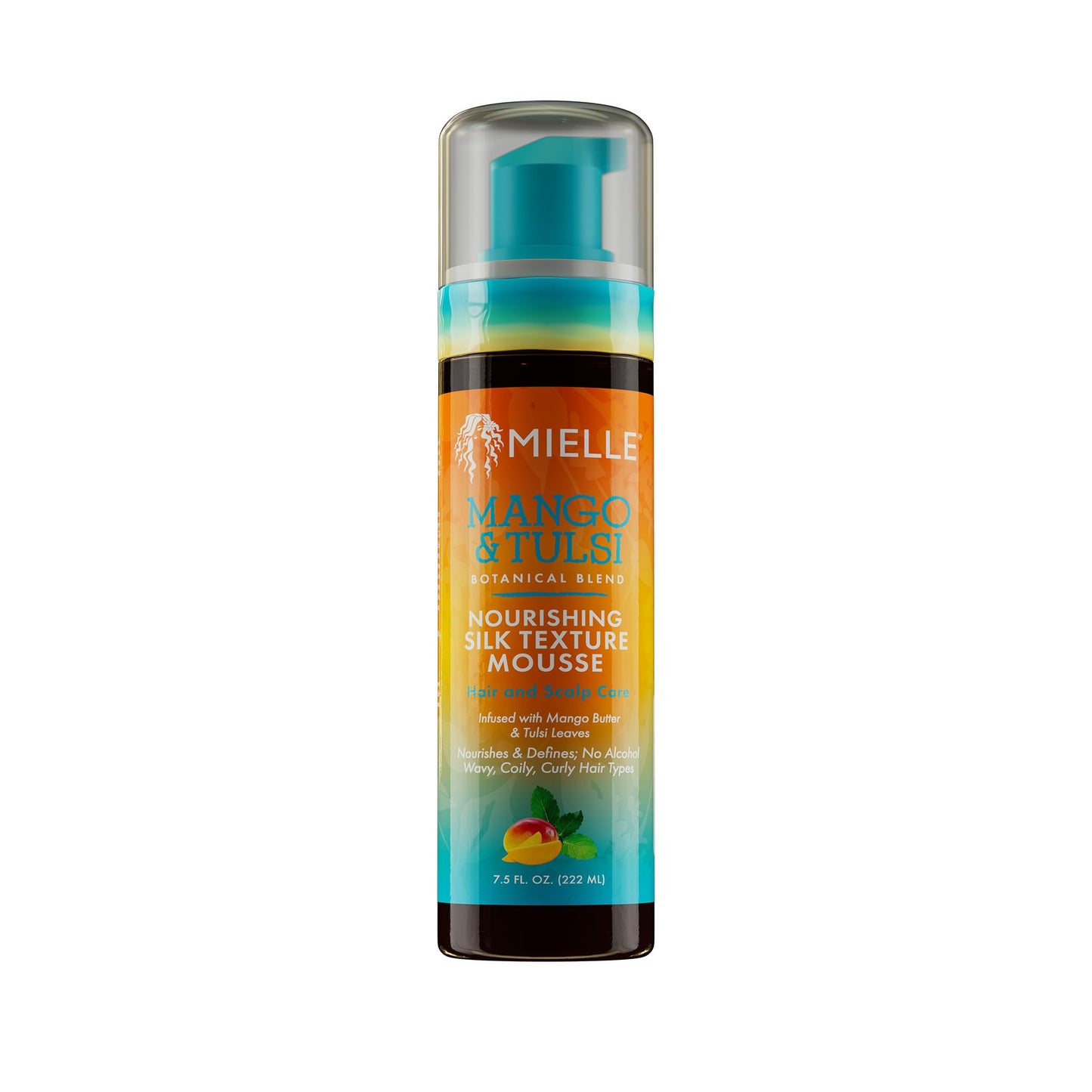 Mielle Organics Mango & Tulsi Hair Nourishing Silk Texture Mousse, 7.5 Ounce