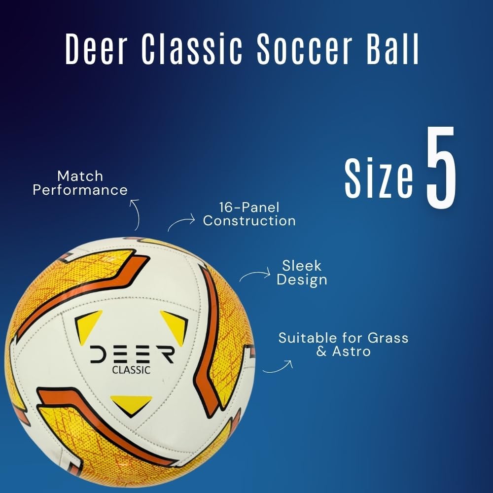 Deer Classic 16 Soccer Ball - Yellow