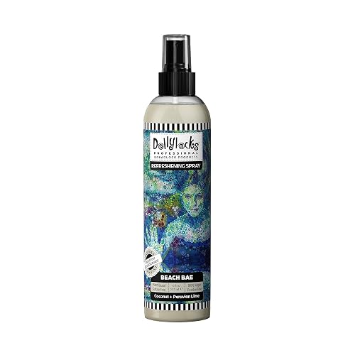 Dollylocks Refreshening Spray for Locs, Braids, Extensions, Dreadlocks | Coconut Lime | Plant-based, Residue-free, Sulfate-free | Refresh Moisturizing