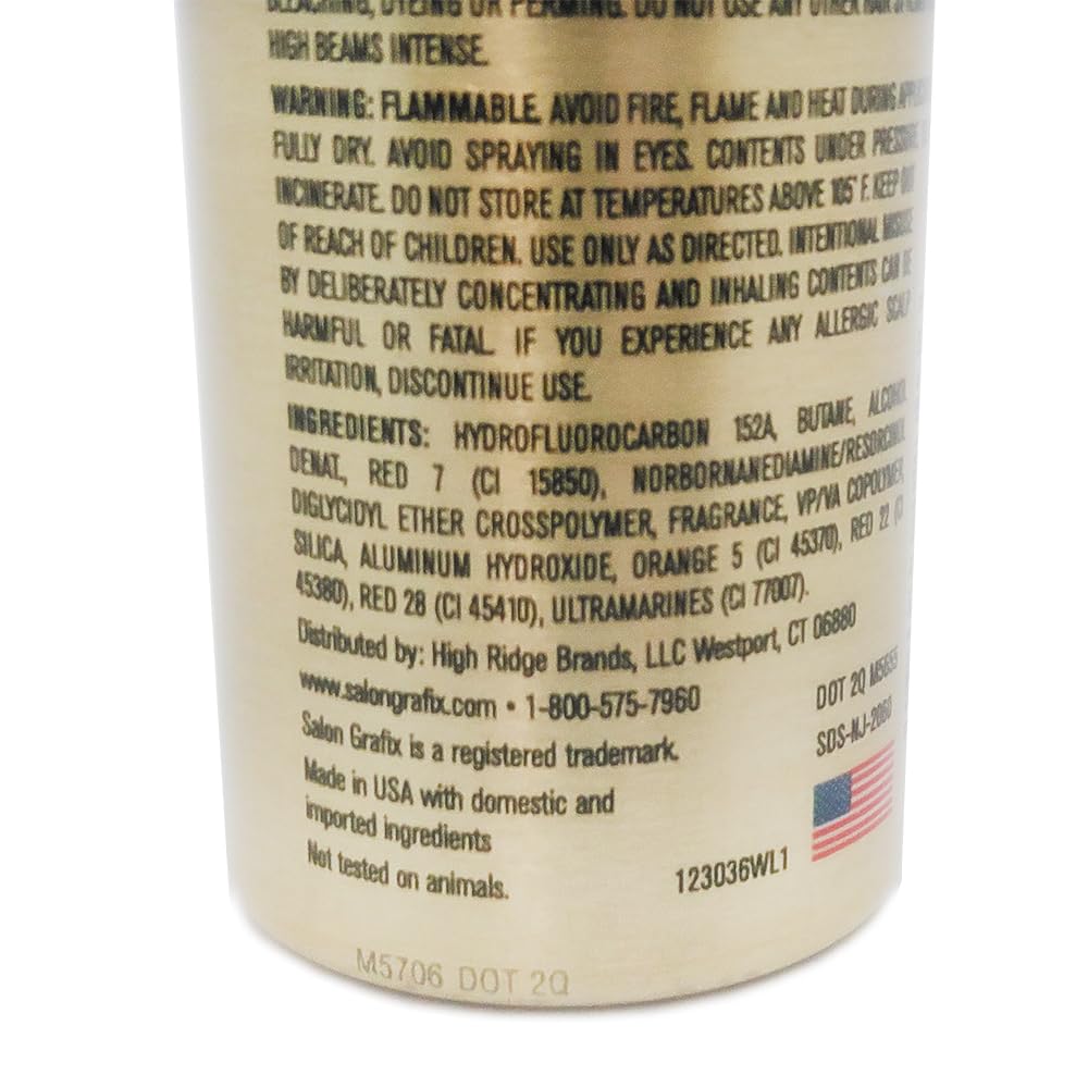 Salon Grafix High Beams Intense Temporary Spray - Burgundy for Unisex - 2.7 oz Hair Color