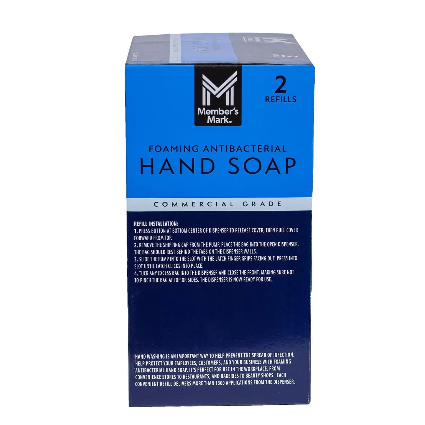 Proforce/Members Mark Commercial Foaming Antibacterial Hand Soap 2 pack Refills YuOuvB, 2Packs (67.6 FL oz)