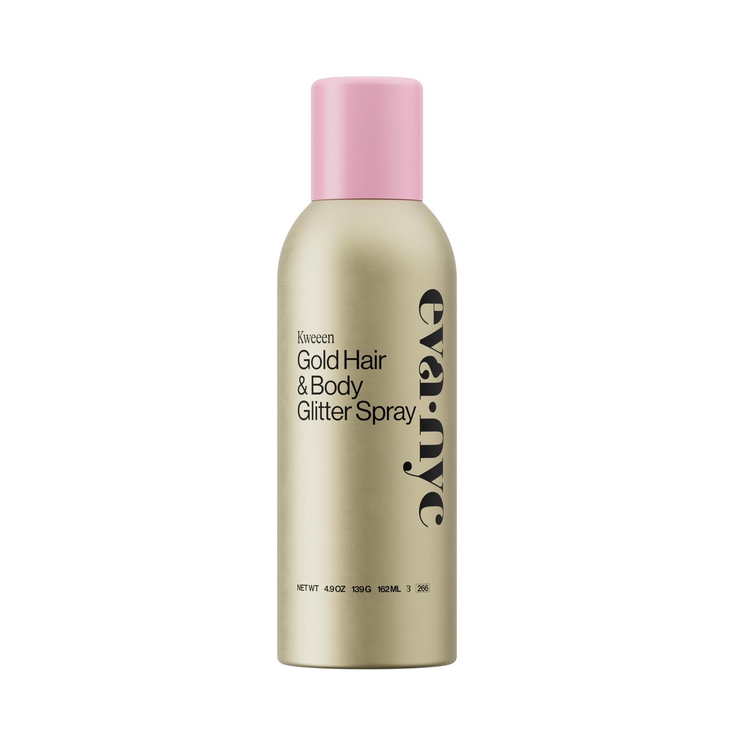 Eva NYC Kweeen Gold Hair and Body Glitter Spray - Ultra Shimmery Gold Glitter for Festivals - Adds Shine + Non-Sticky - Quick Drying Sparkle Spray