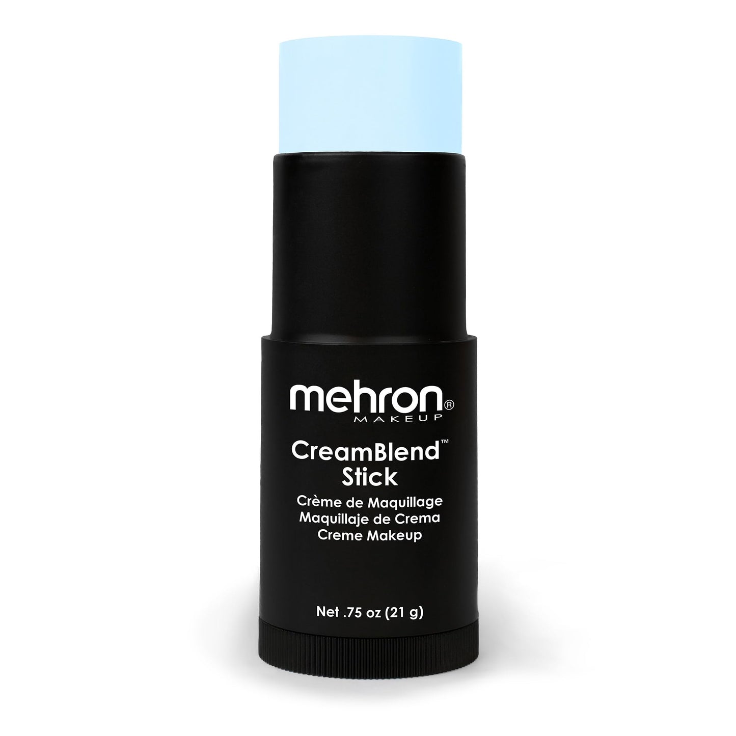 Mehron Makeup CreamBlend Stick | Face Paint, Body Paint, & Foundation Cream Makeup | Perfect for Halloween .75 oz (21 g) (Pastel Blue) | Made in the