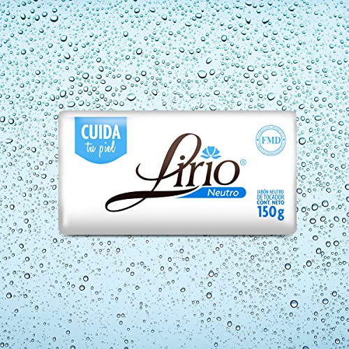 Lirio Neutro Bar Soap, Mild Scent, No Harsh Chemicals, 5.3 Ounce, Pack of 4