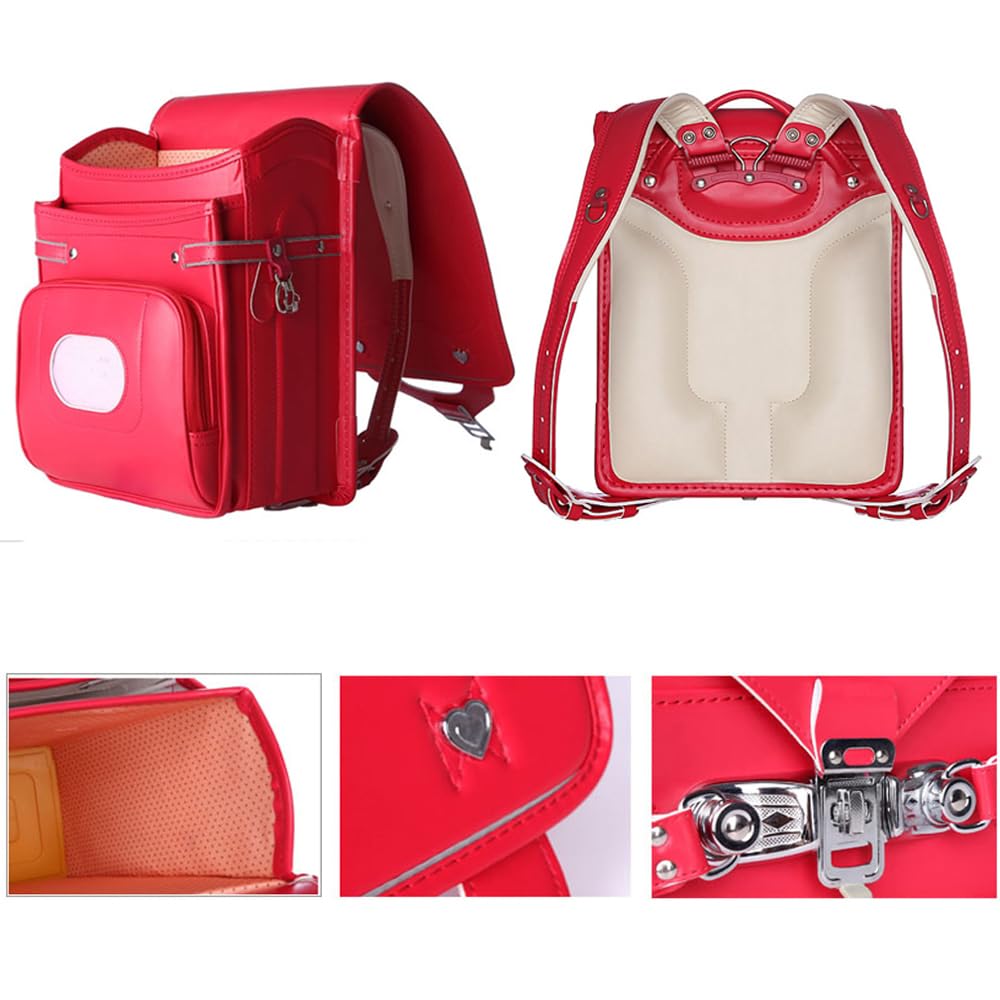 Star-Wind randoseru automatic Lock Japanese school bags for girls boys Senior PU leather light weight Rain Cover