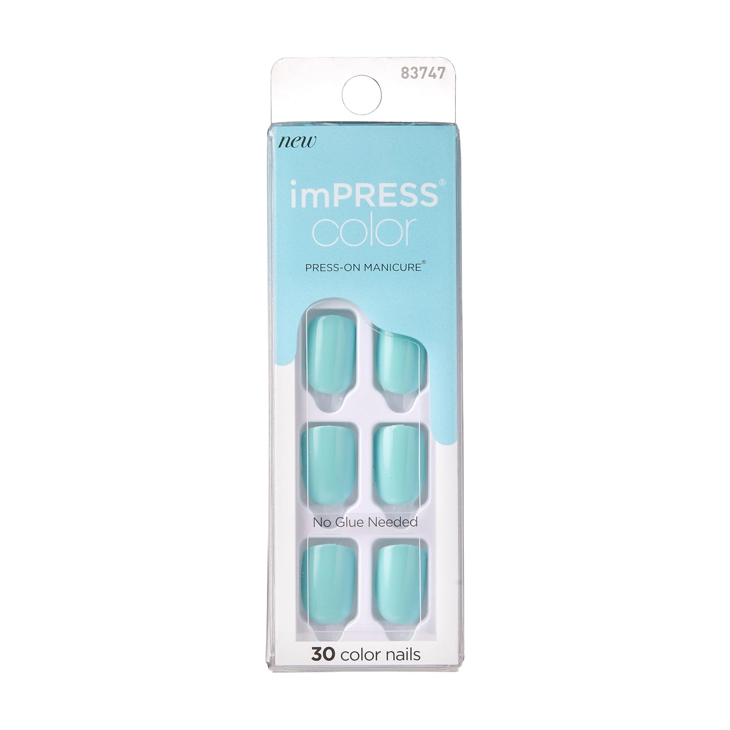 Kiss Impress Color Press-On Nails, Gel Nail Kit, PureFit Technology, Short Length, “Mint To Be”, Polish-Free Solid Color Manicure, Includes Prep Pad Beauty & Personal Care imPRESS