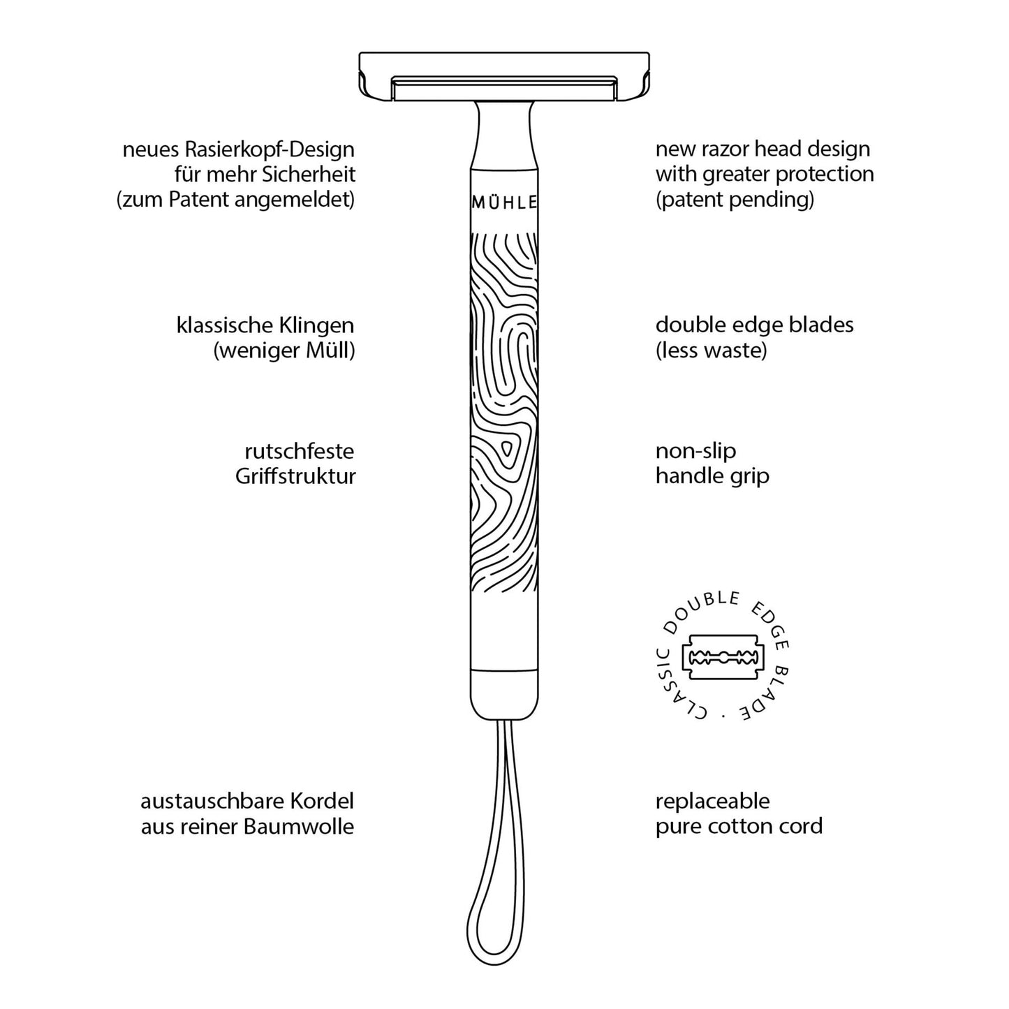MÜHLE COMPANION Unisex Safety Razor, Rosegold Beauty and Personal Care MÜHLE