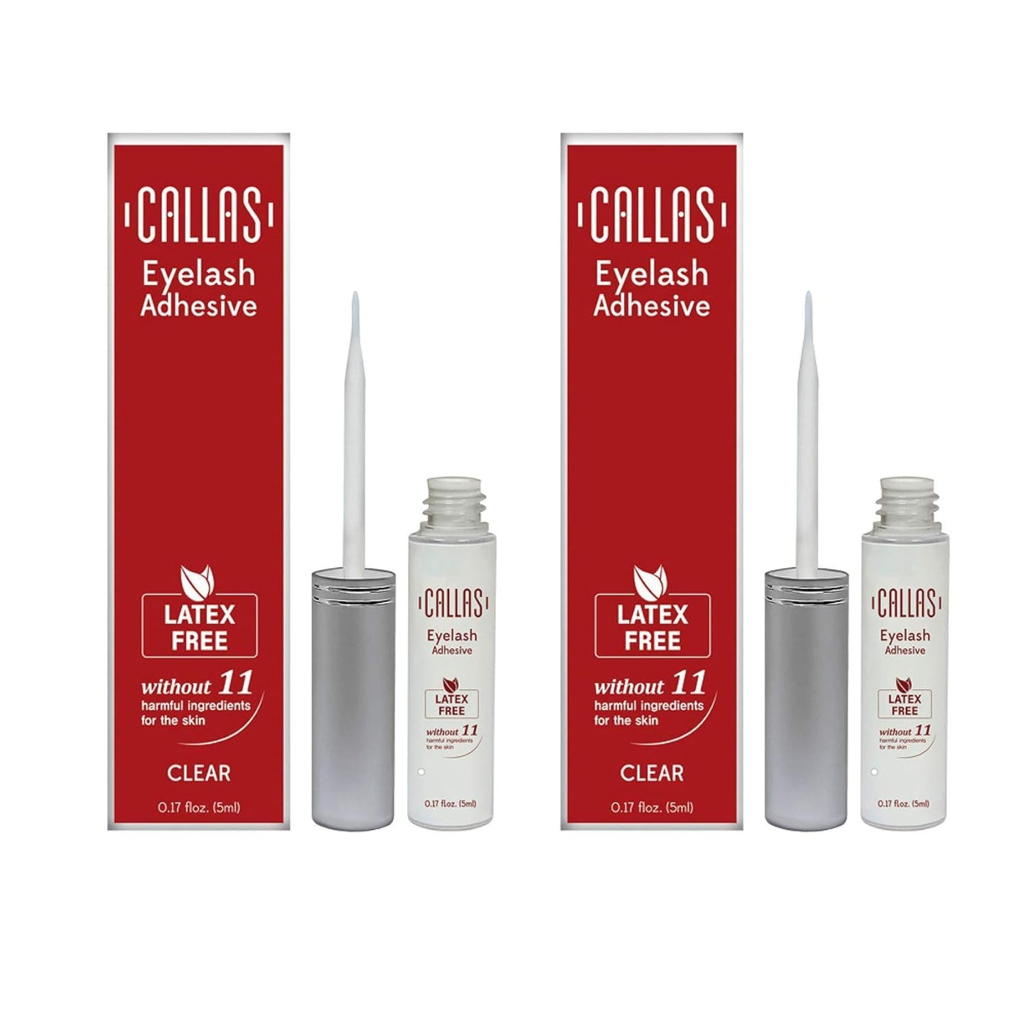 Eyelash Adhesive Clear (Latex Free) 2 sets