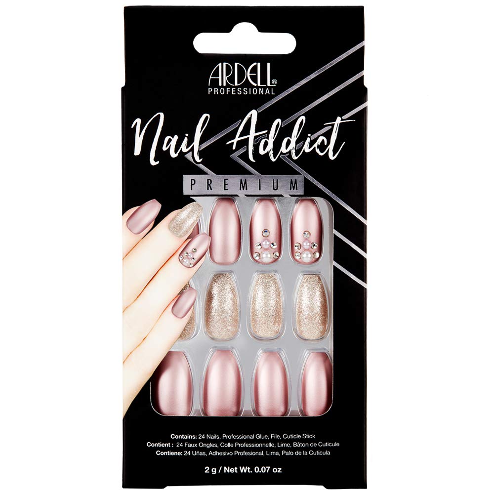 Ardell Nail Addict Premium Artificial Nail Set, Metallic Lilac Pearl Beauty & Personal Care Ardell