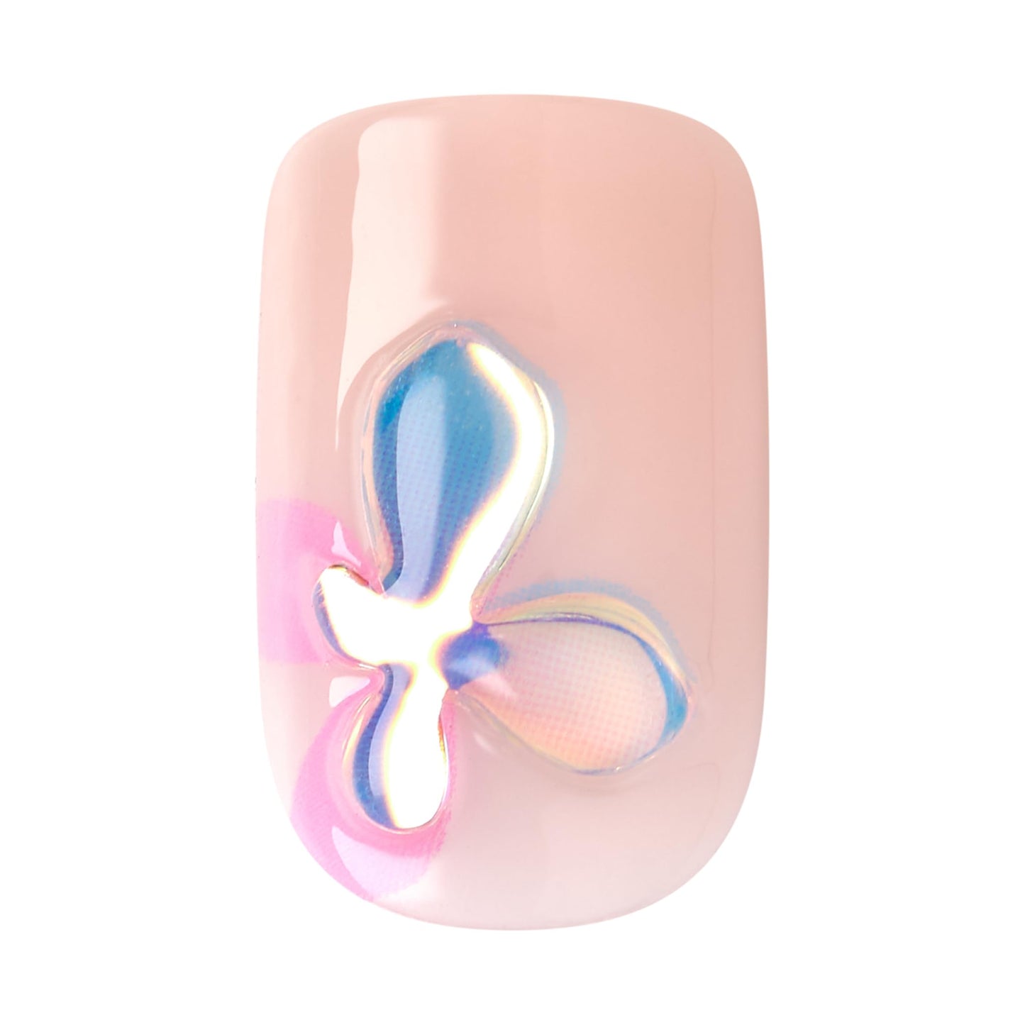 KISS Gel Fantasy Allure Press On Nails, Ready to Wear, 3D Design, Waterproof, Pink Gel Nail Glue 0.07 Oz. (2g), Manicure Stick & Mini File, 28 Count Beauty & Personal Care KISS