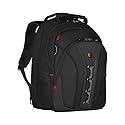 Wenger Legacy 16 inch Laptop Backpack, Men's and Women's Laptop Bag, Black/Gray, One Size