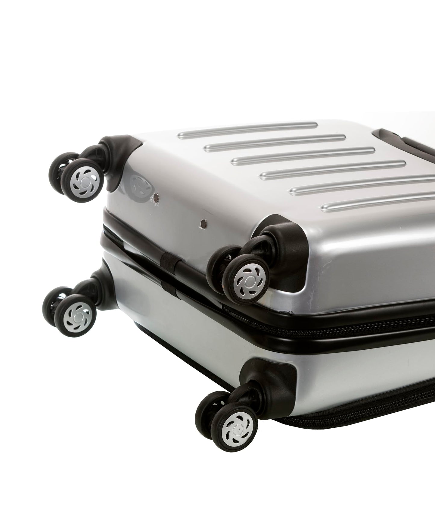 Rockland Revolution Hardside Rolling Computer Case, Silver, Carry-On 17-Inch