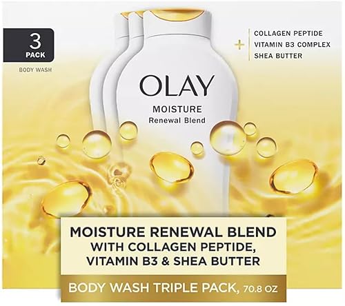 Olay Moisture Renewal Blend Body Wash, 23.6 Fluid Ounce (Pack of 3)