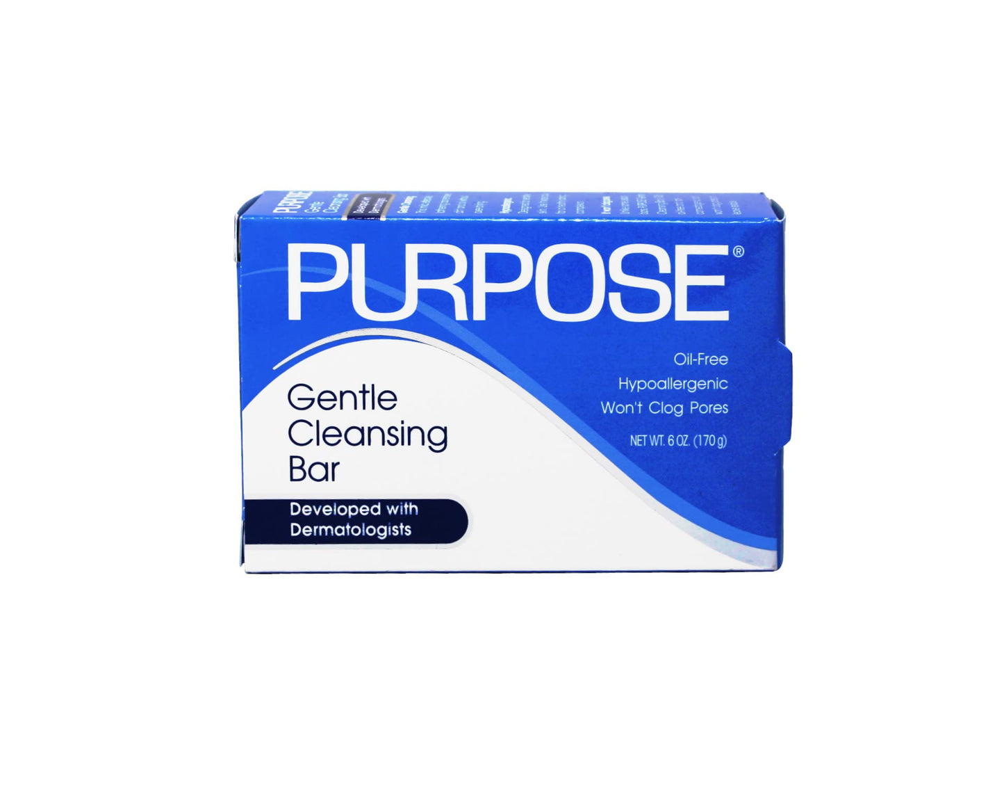 PURPOSE Gentle Cleansing Bar, Gentle As Water, All Skin Types, For Sensitive & Dry Skin, Oil-free, Hypoallergenic, Sulfate-Free, 6 oz Bar