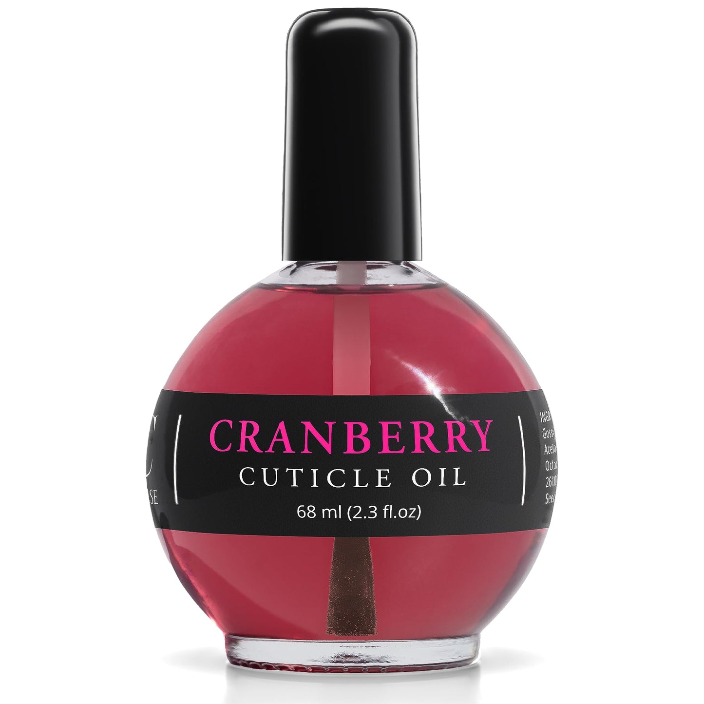 Ellie Chase Moisturizing Cuticle & Nail Care Oil 2.3 Fl Oz - Cranberry Scented - Infused with Jojoba Oil, Aloe, Vitamin E - Nail & Cuticle Hydration