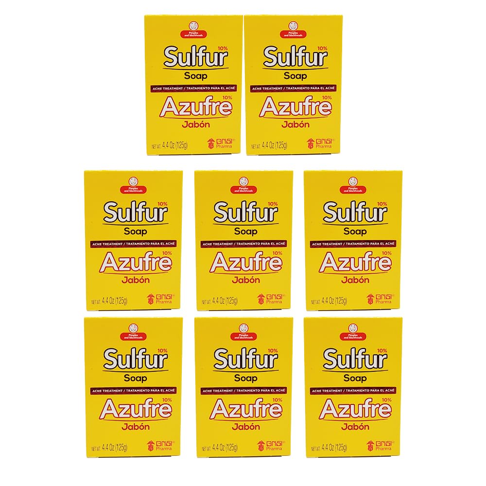 Grisi Bio Sulfur Soap with Lanolin, 4.4 oz (Pack of 8) Beauty & Personal Care Grisi