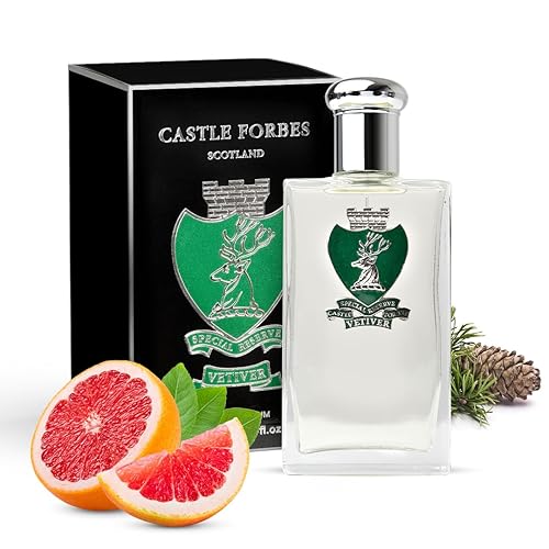 Castle Forbes Vetiver Special Reserve Men's Cologne, 100ml | Classic Men’s Fragrance w/a Modern Twist | Made w/Essential Oils | Paraben-Free