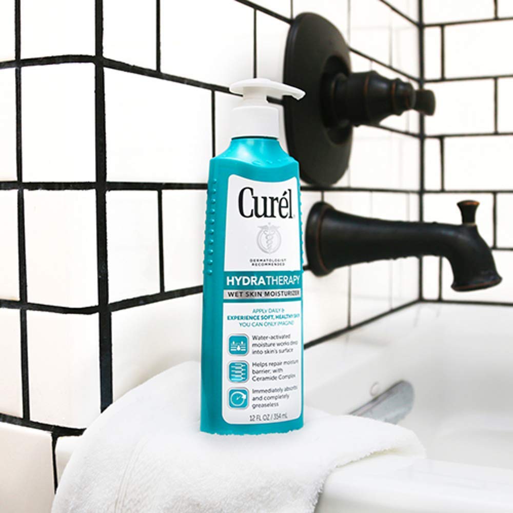 Cur?©l Hydra Therapy, Instant Moisturizer, 12 Ounce Wet Skin Lotion for Dry or Extra-dry Skin, with Advanced Ceramide Complex, Experience Optimal