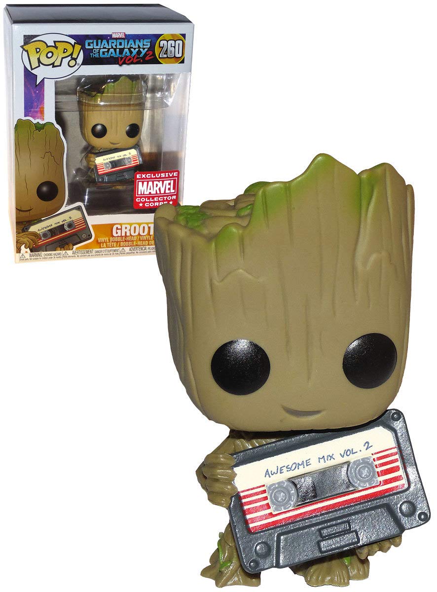 Funko Marvel Collector Corps Exclusive Guardians Of The Galaxy Vol.2-Groot with Mix Tape