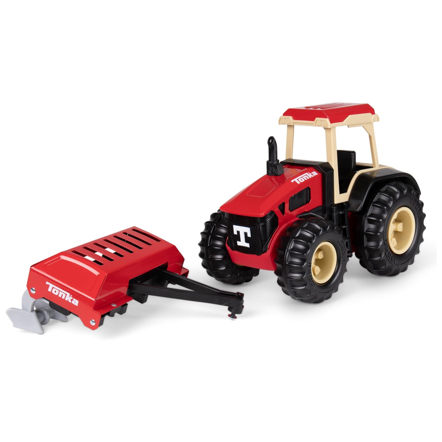 Tonka Steel Classics, Farm Tractor & Plow- Made with Steel & Sturdy Plastic, Red Toy Truck, Boys and Girls, Toddlers Ages 3+, Farm Truck, Toddlers,…