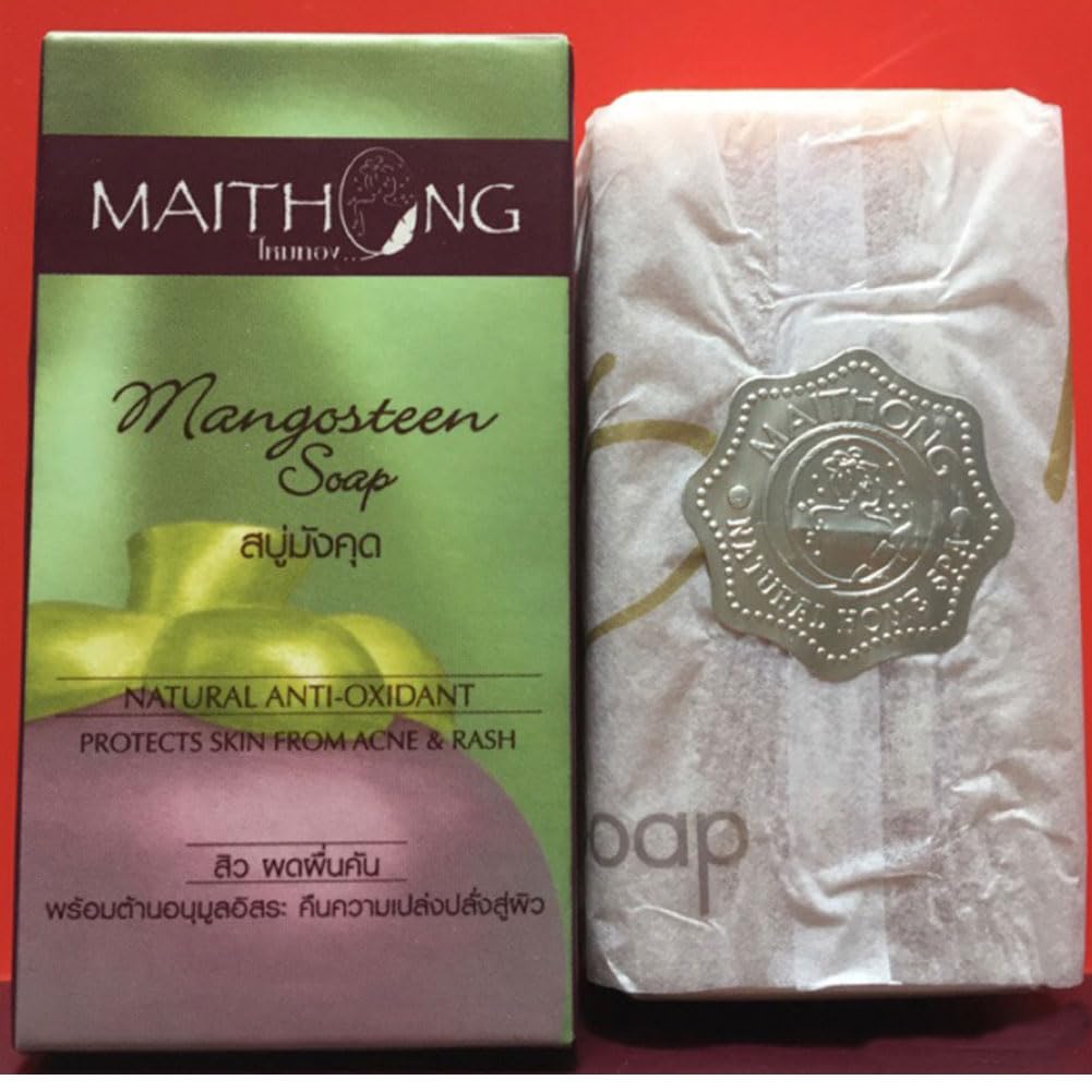 New Maithong Mangosteen New Herbal Soap Bar Protect Acne 100g Beauty & Personal Care Maithong