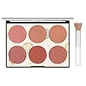 KYDA 6 Colors Blush Palette, Matte and Shimmer Blush Palette, Smooth Blendable Powder, Multiuse Blusher Makeup with Contour Highlighter-Set A
