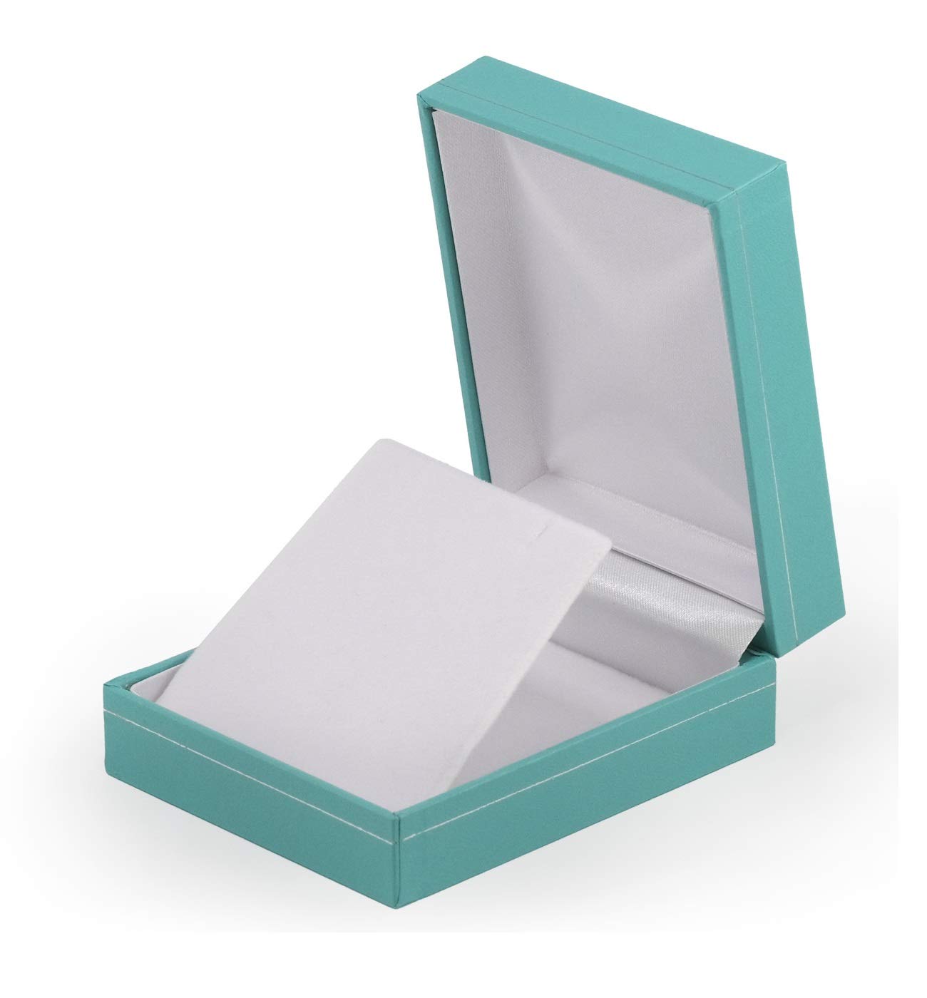 888 Display USA Ultra Elegant Teal Blue Earring Jewelry Box - Small Earrings or Thin Wire Pendant Jewelry Gift Box