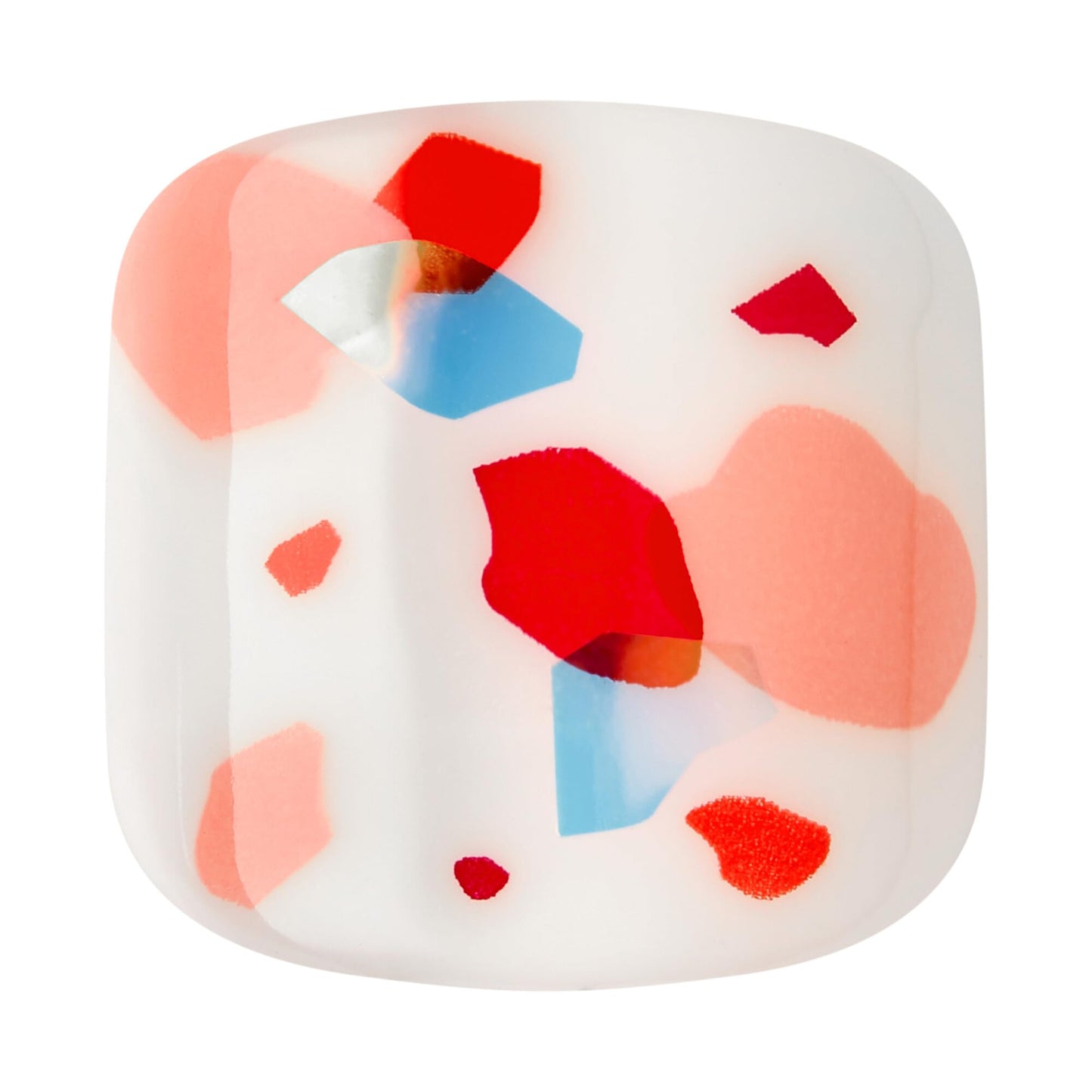 KISS Impress No Glue Pedi Press-On Toenails, Ruby, Red, White, Squoval Shape, Includes 24 Nails, Prep Pad, 1 Manicure Stick, 1 Mini File Beauty & Personal Care KISS