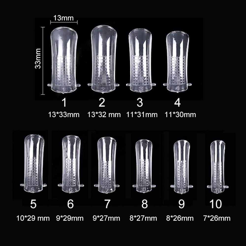DNHCLL 600 PCS 12 Sizes False Toenails Full Cover Artificial French Acrylic Toenails for Nail Salons and DIY Nail Art (Natural)