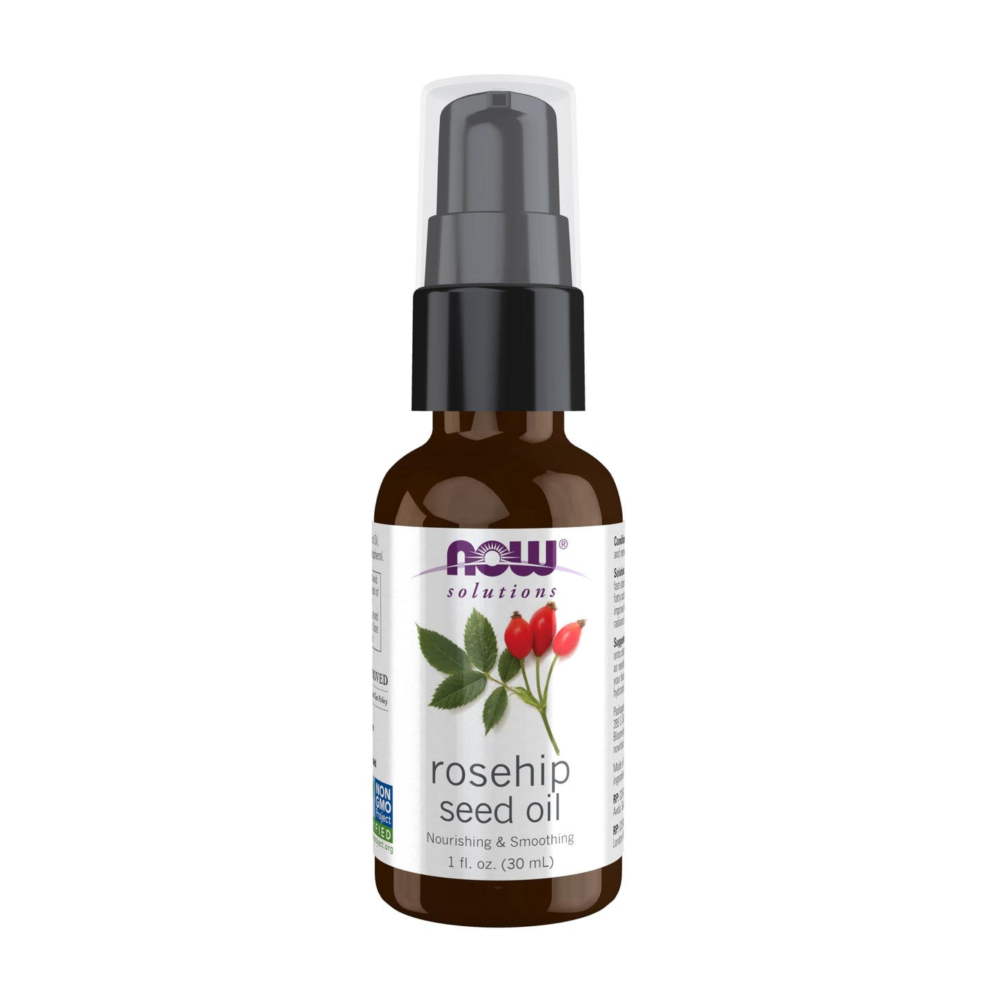 NOW Solutions, Rose Hip Seed Oil, 100% Pure, Nourishing and Renewing, For Facial Care, Vegan, Child Resistant Cap, 1-Ounce