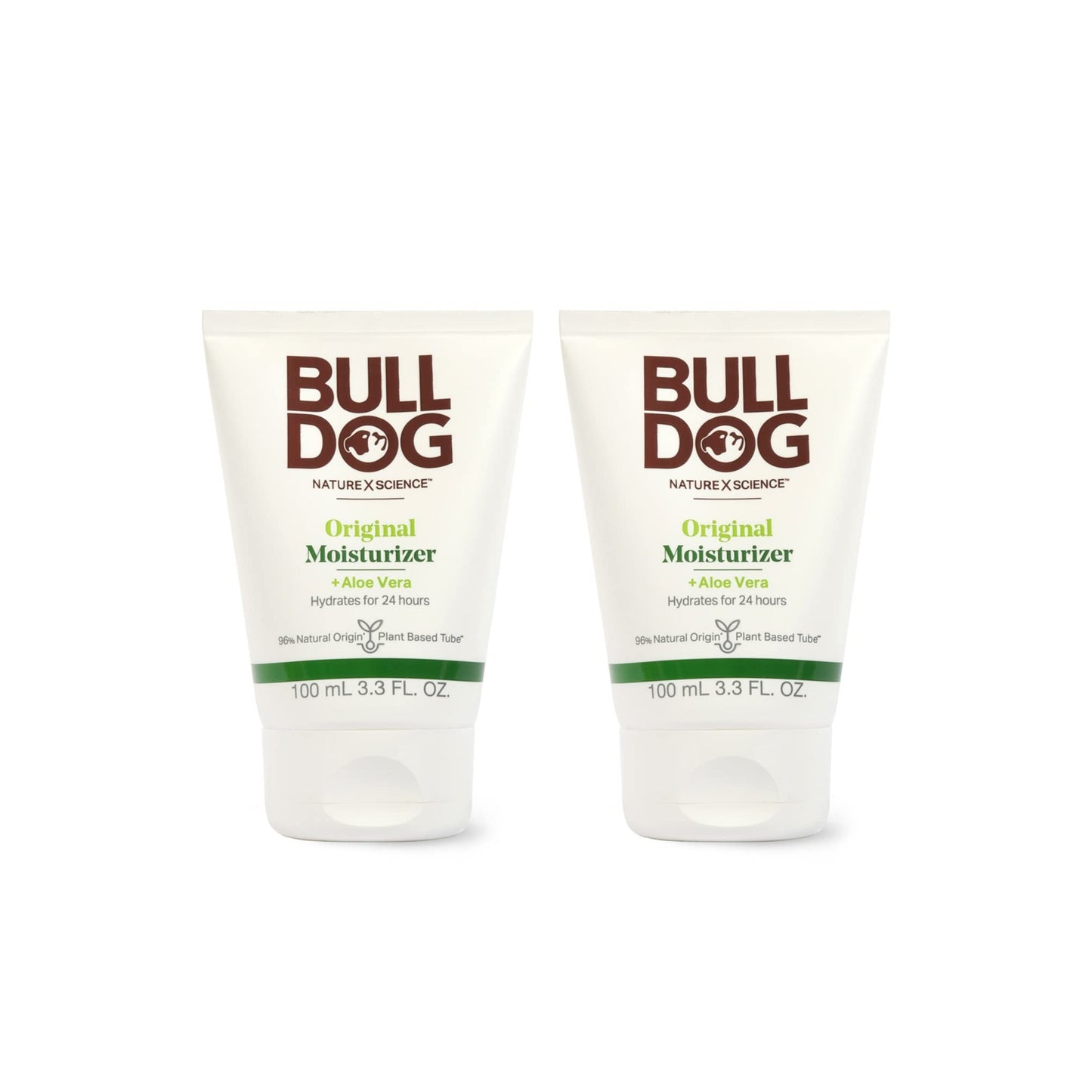 Bulldog Mens Skincare and Grooming Original Facial Moisturizer, 3.3 Fluid Ounce - Pack of 2