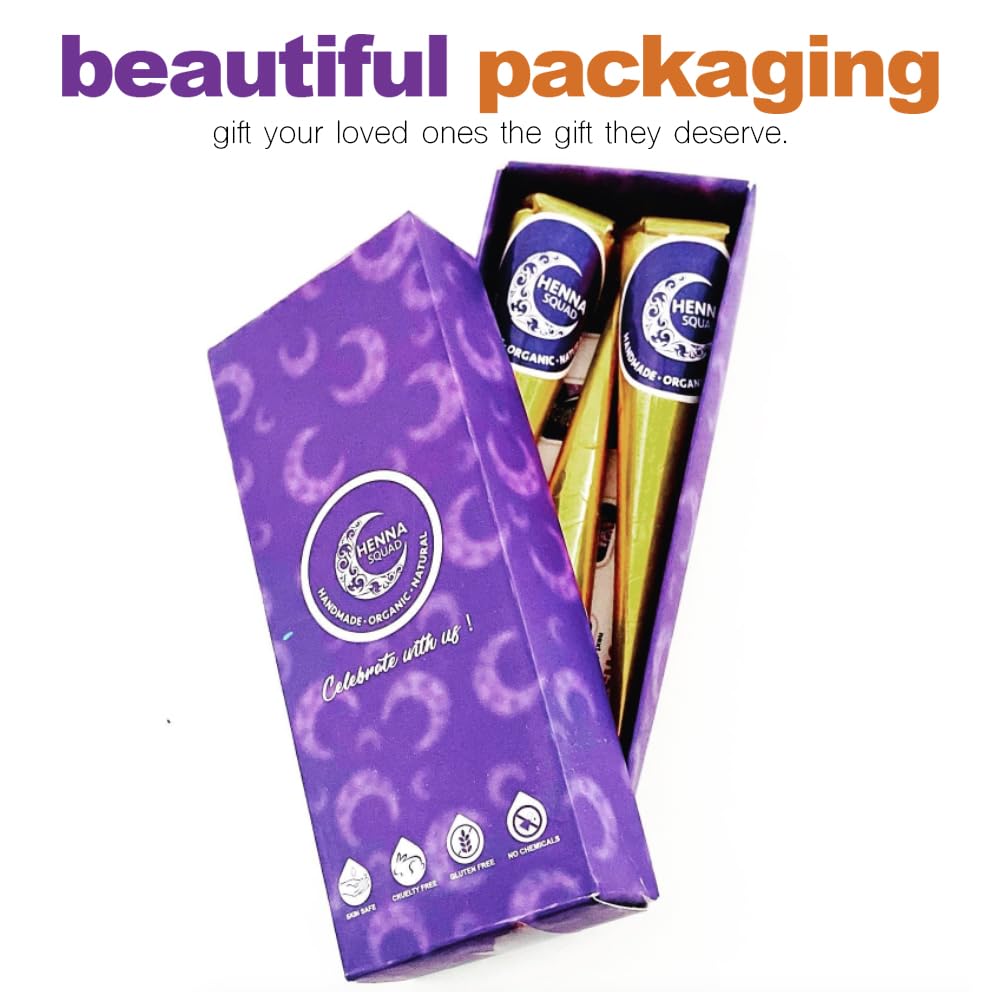 Ready to Use Hair Dye Cones - Dark Brown Henna Paste for Spot Coloring, Nourishment, Healthy Hair and Freckles (25 Grams, 3 Pack)