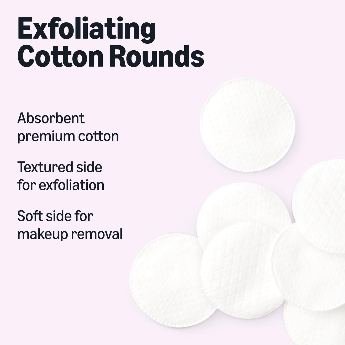 Amazon Basics Exfoliating Cotton Rounds for Makeup Remover, Dual-Sided Texture, (Previously Solimo), 600 Count (Pack of 24) Beauty and Personal Care Amazon Essentials