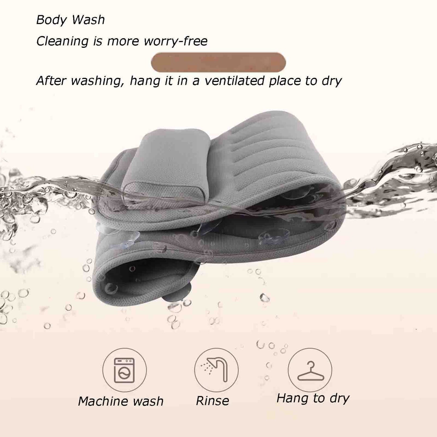 JYXYXSCP Full Body Bath Pillow, Anti-Slip Cushion for Bathtub Lumbar Support, Relieve Fatigue Lumbar Support Cushion, with Suction Cup Design (B 170 * Beauty and Personal Care JYXYXSCP
