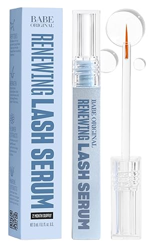 BABE ORIGINAL Renewing Lash Serum - Prostaglandin-Free, Peptide-Infused Gentle Lash Serum for Fuller, Longer-Looking Lashes, Lash Enhancing Treatment