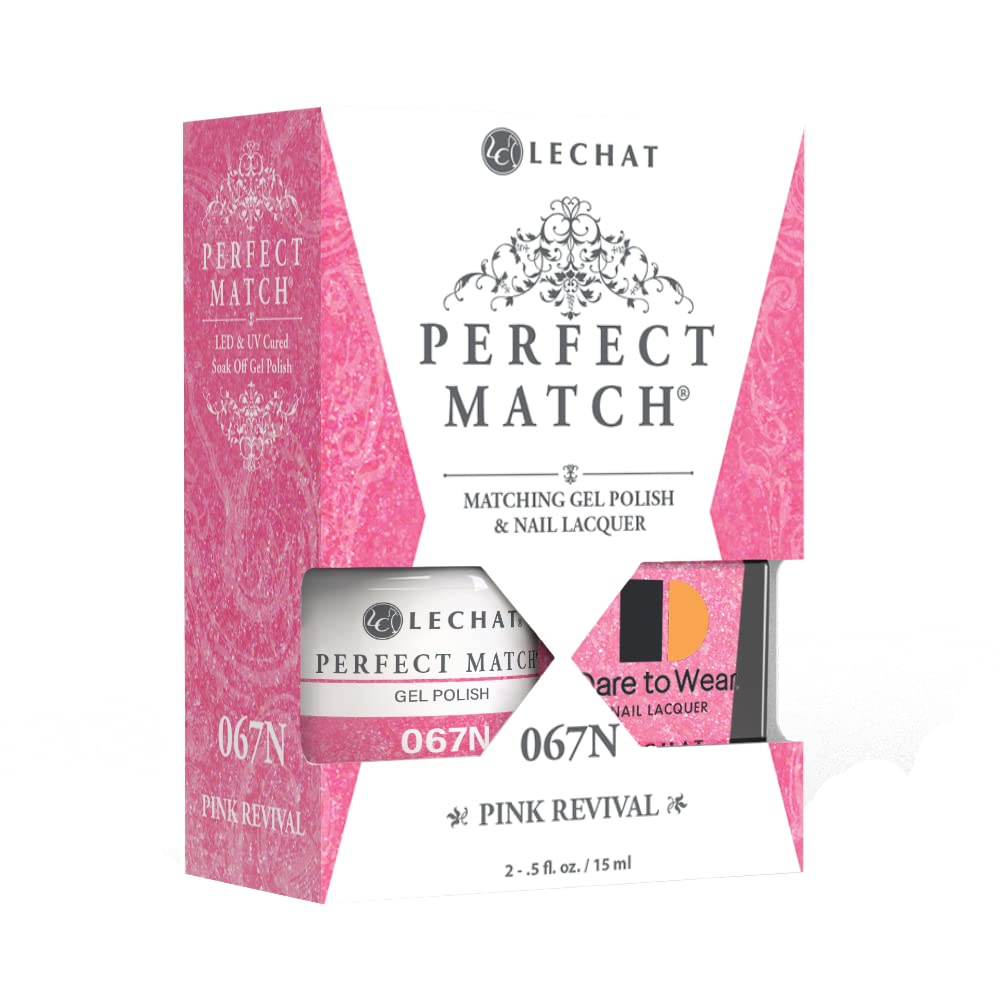 LeChat - Perfect Match - Matching Gel Polish & Nail Lacquer - Holocene Collection (Pink Revival) Beauty & Personal Care LECHAT
