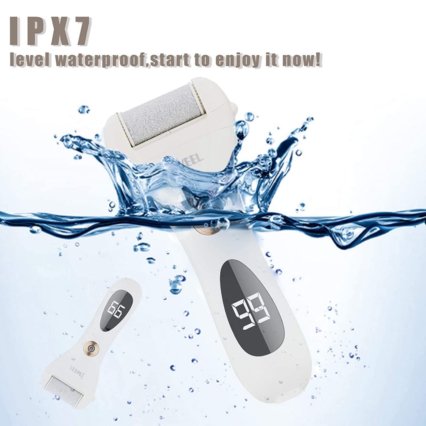 Rechargeable Electric Callus Remover Foot File – Waterproof Pedicure Tool for Cracked Heels, Dead Skin & Smooth, Soft Feet