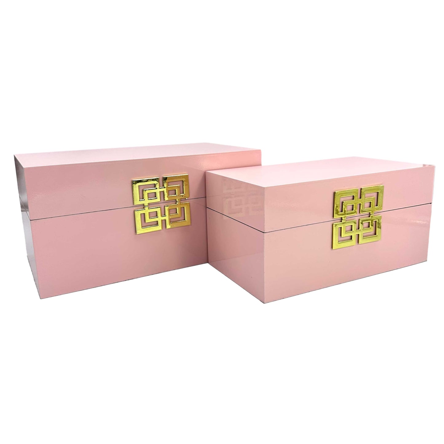 Galt International Storage Box Set Decorative Storage Box w/Hinged Lid Classic Design Wood Decor Boxes with Geometric Clasp Storage for Bedroom…