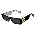 Gucci GG0516S Shiny Bilayer Black/White Mother-Of-Pearl/Grey Solid One Size