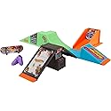 Hot Wheels Skate Arcade Skatepark Playset, Includes Exclusive Tony Hawk-Designed Fingerboard and 1 Pair of Removable Skate Shoes for Kids