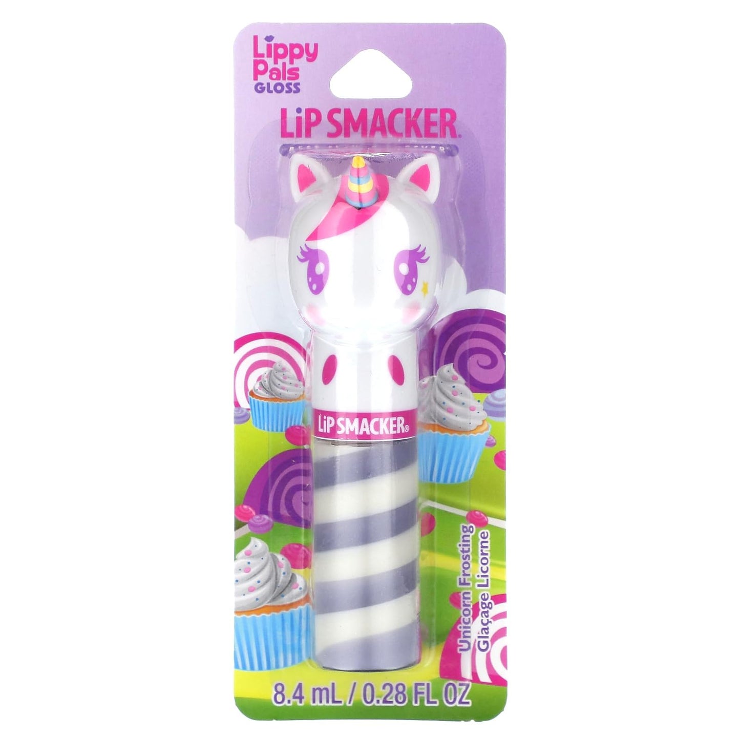 Lip Smacker Lippy Pals Swirls Unicorn, Flavored Moisturizing & Smoothing Soft Shine Lip Balm, Hydrating & Protecting Fun Tasty Glossy Finish