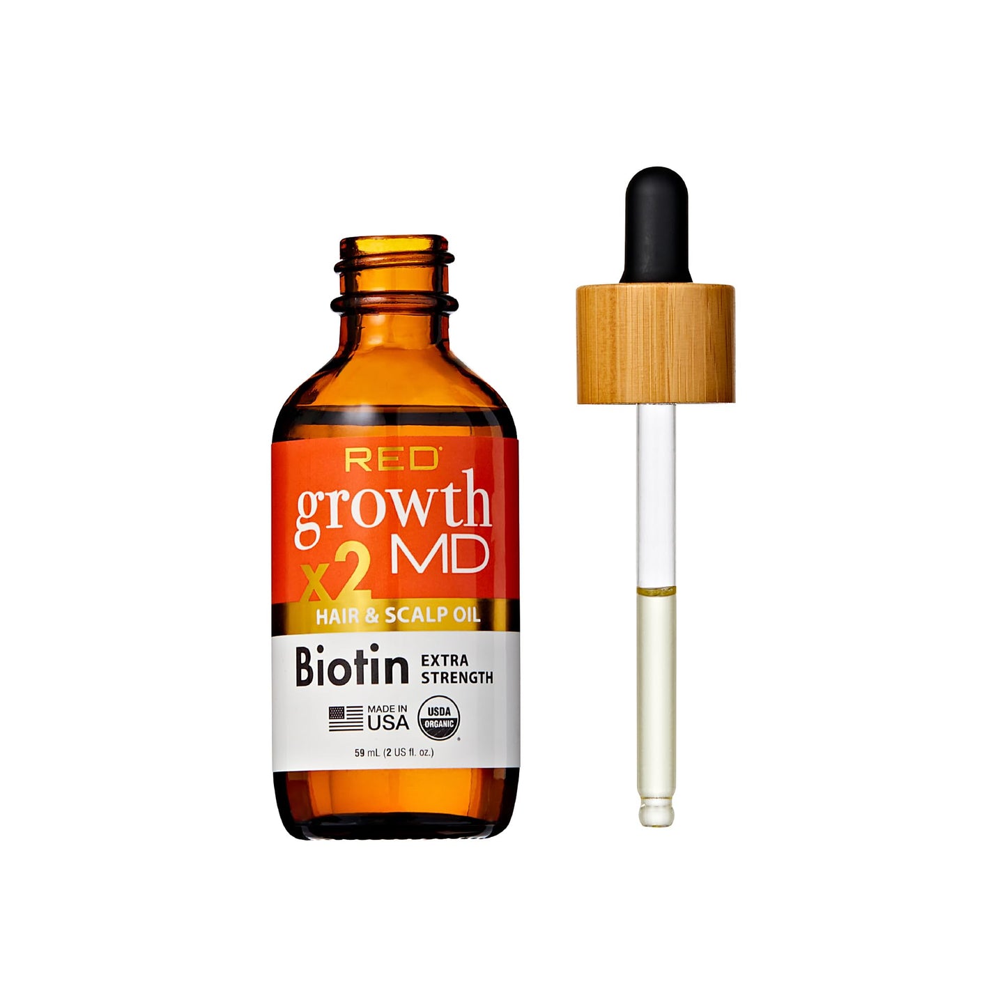 Red By Kiss Growth MD Strengthening Hair Oil with Biotin Rosemary for Hair Growth & Thinning, Cooling Scalp Treatment, Strengthens & Thickens Hair